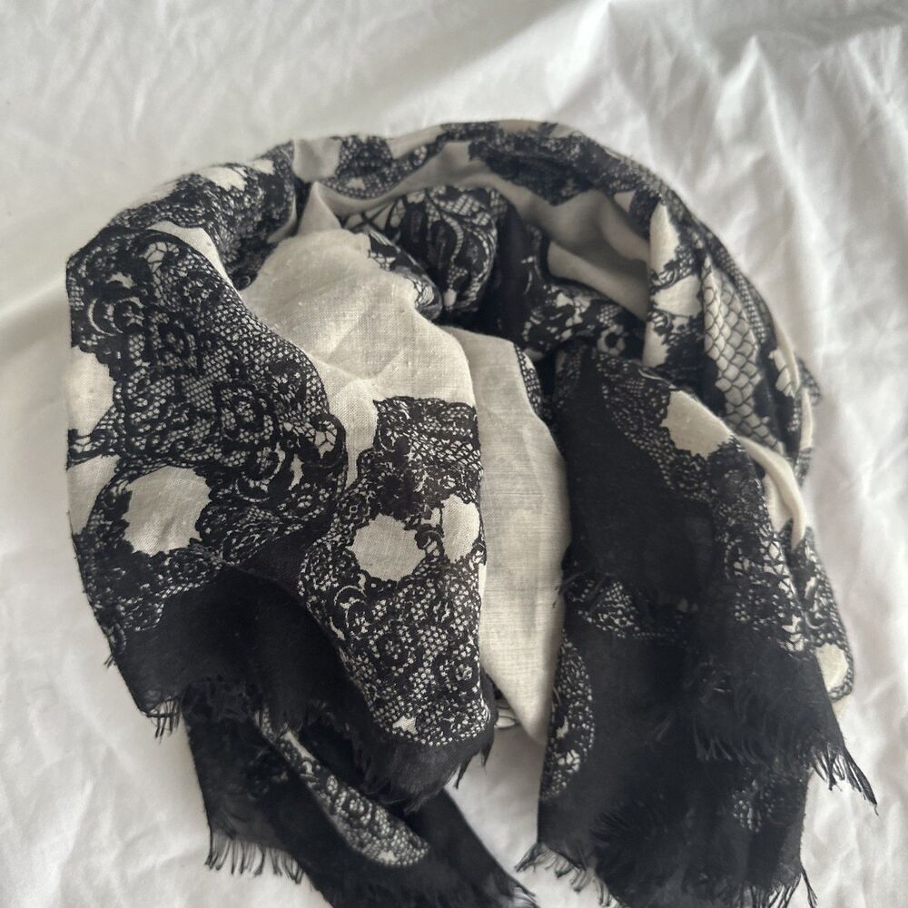 Skull Scarf Square 45" Boho Halloween - Picture 9 of 12